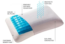 9 Cuscino In Schiuma Memo Cool Originale Ultra Sottile Bluewave Bedding
